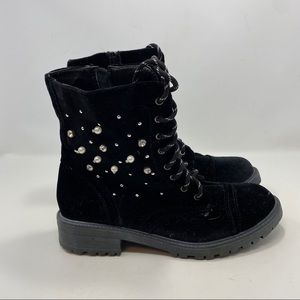 Madden Girl Women’s Black Gem Boots Size 8.5